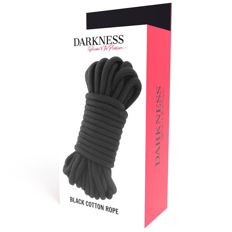 Corda Japonesa Darkness 20M Preta de algodão para sessões de bondage e shibari.
