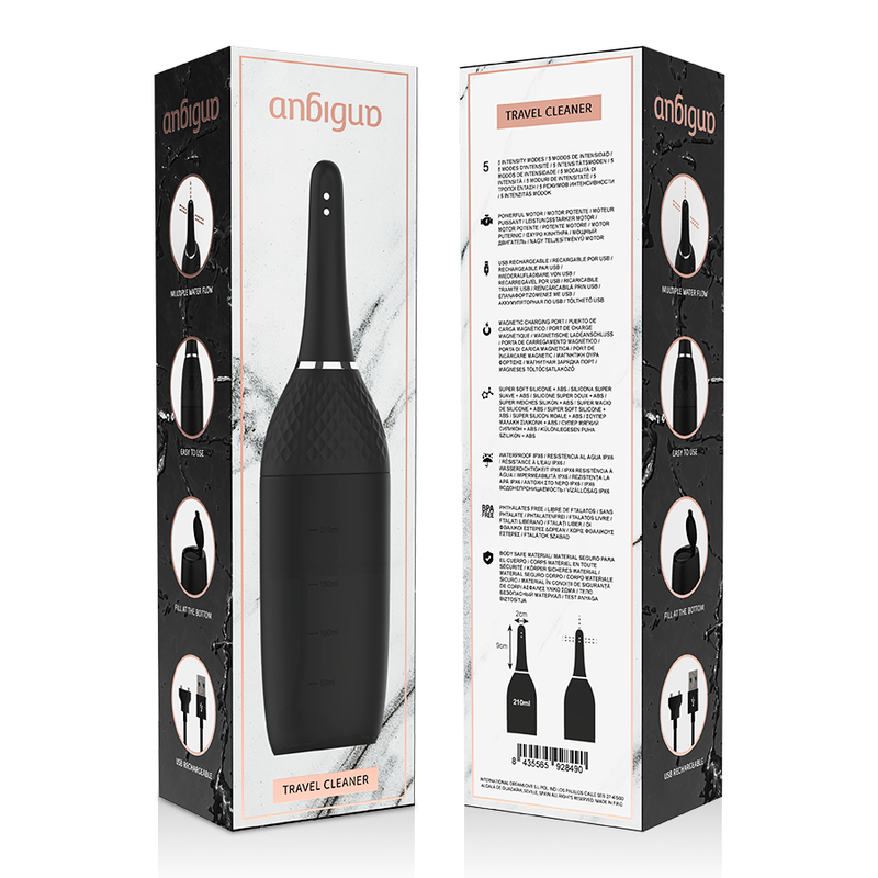 Limpador Anal Automático Anbiguo Final | 5 Intensidades, 360° e Anti-Refluxo