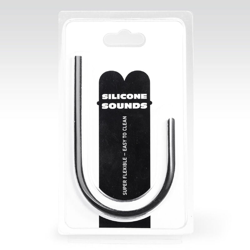 Sonda uretral ALL BLACK de silicone flexível 10mm para exploração íntima segura