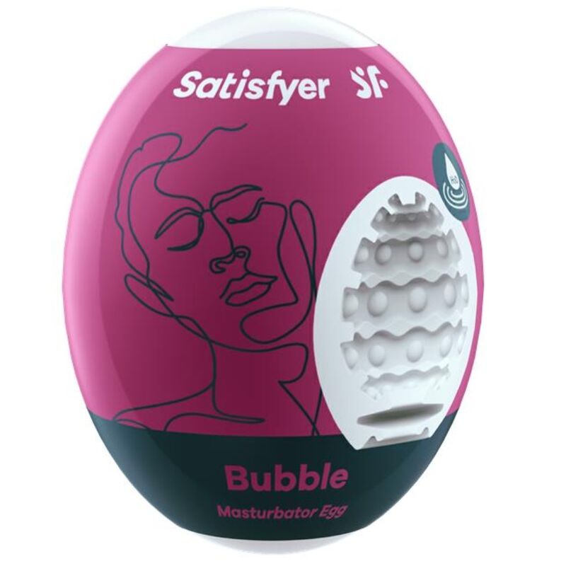 Satisfyer Ovo Masturbador Bubble Hydro-Active para prazer masculino sem lubrificante.