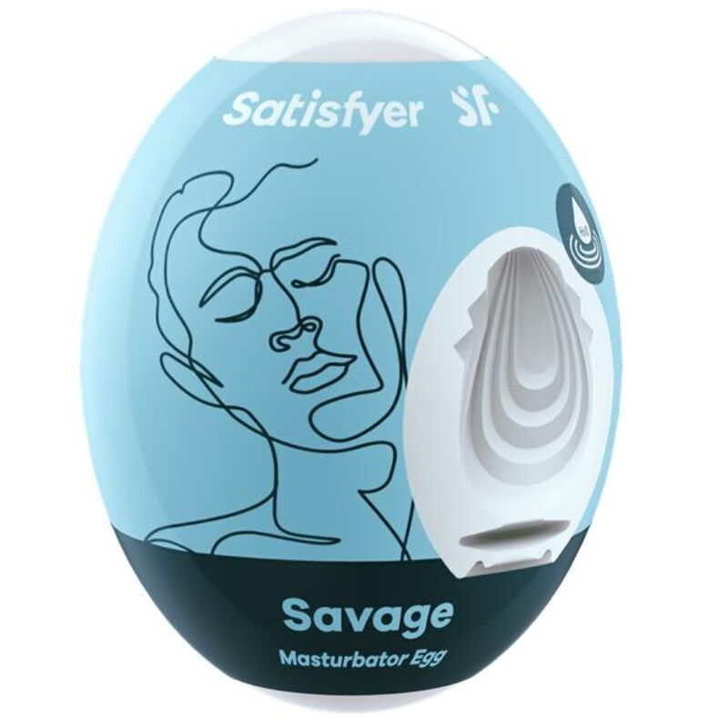 Satisfyer Ovo Masturbador Savage Hydro-Active com textura interna