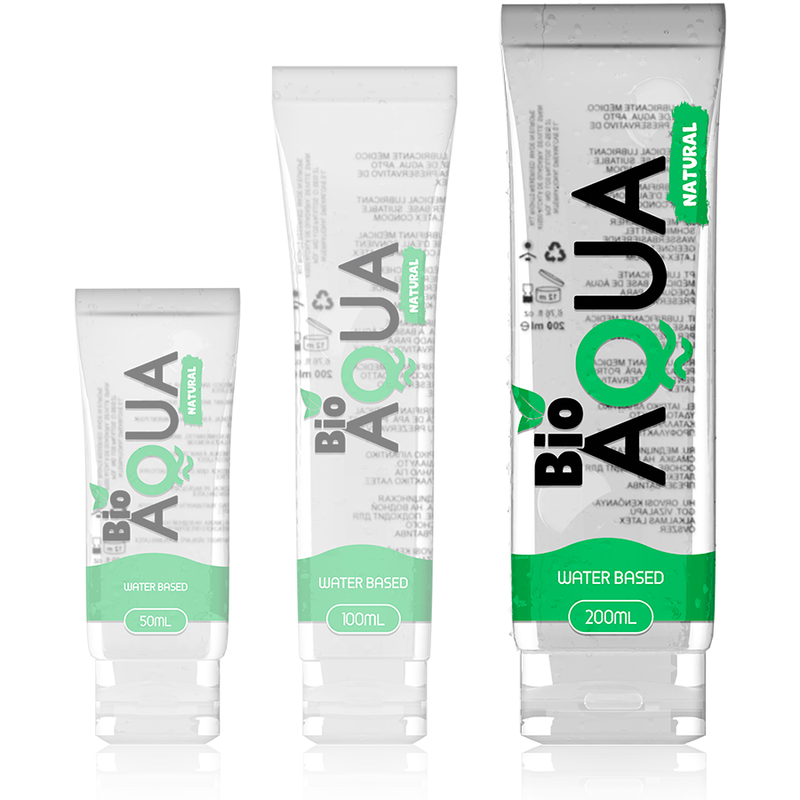 Embalagem do Lubrificante BIOAQUA Ingredientes Naturais À Base de Água 200 ML