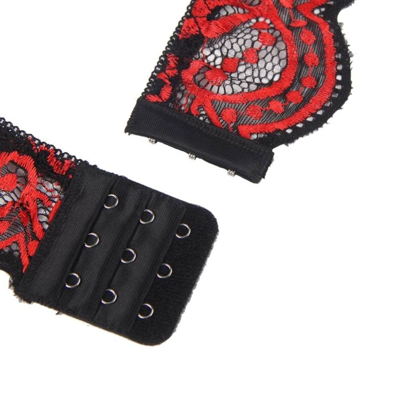 Subblime – Conjunto Duas Peças Top e Tanga em Renda Vermelha e Preta