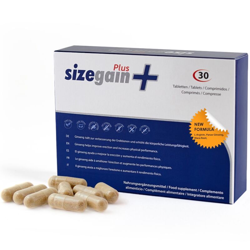 Suplemento SizeGain Plus | Para Aumentar o Tamanho do Pênis e a Potência Sexual