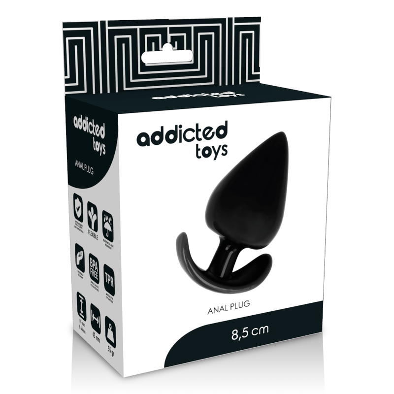 Plug Anal Addicted Toys | TPR Flexível, Formato Cônico e Uso Prolongado - 8.5cm