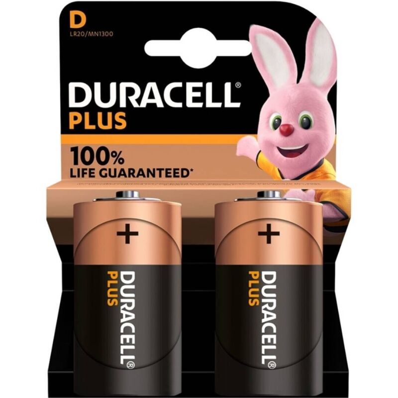 Bateria Alcalina Duracell Plus Power D LR20 2 Unidades