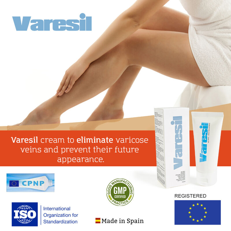 Creme de tratamento 500 COSMETICS Varesil para veias varicosas e melhoria da circulação.