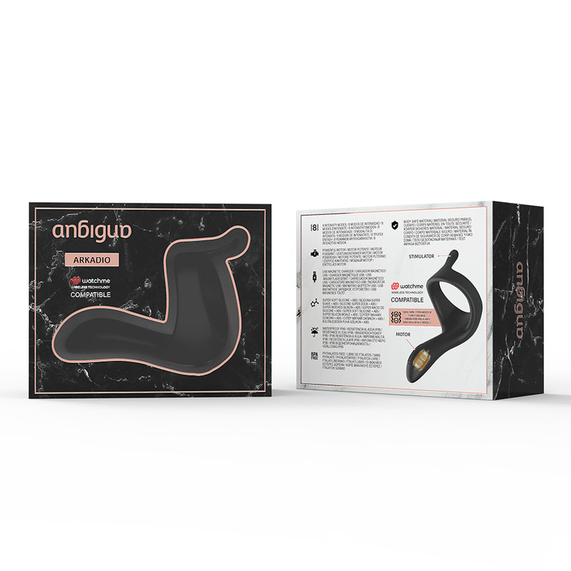 Estimulador Anbiguo Arkadio | Para Glândula e Períneo, 8 Vibrações e Watchme Wireless