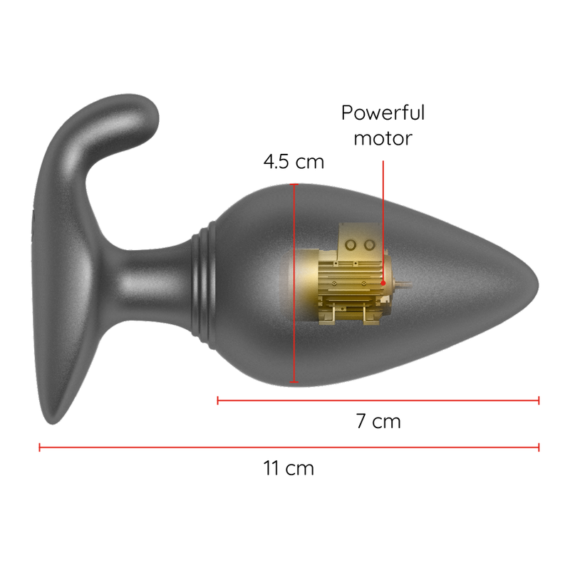 ONINDER – Rio Vibrante Anal Plug Preto (App Gratuito)