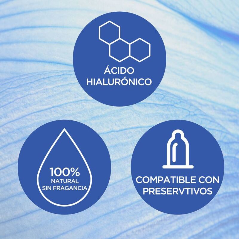 DUREX Lubrificante Hidratante Naturals Hialurônico 100ml para hidratação íntima.