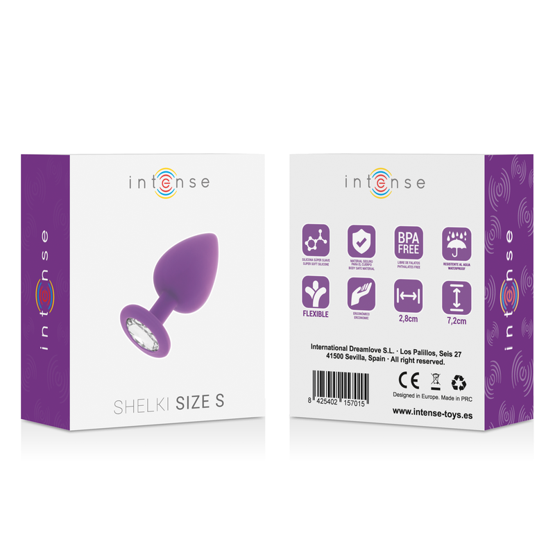 Intense – Plug Anal Shelki S Lilás com Base em Diamante