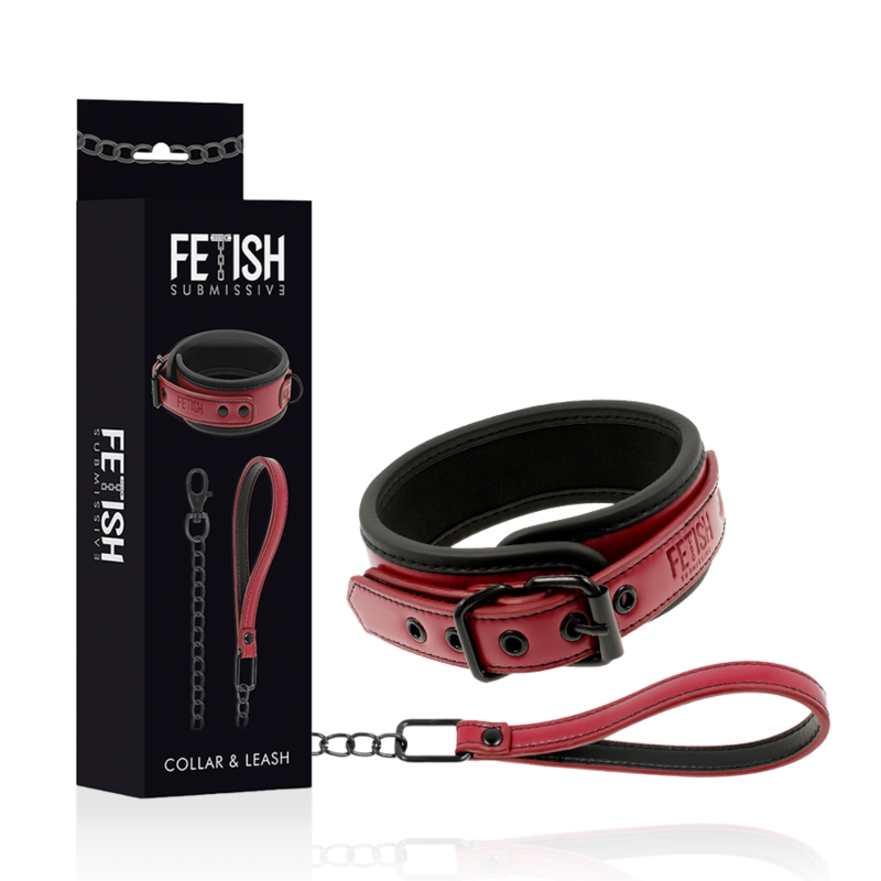 Fetish Submissive Dark Room – Colar de Corrente com Forro de Neoprene