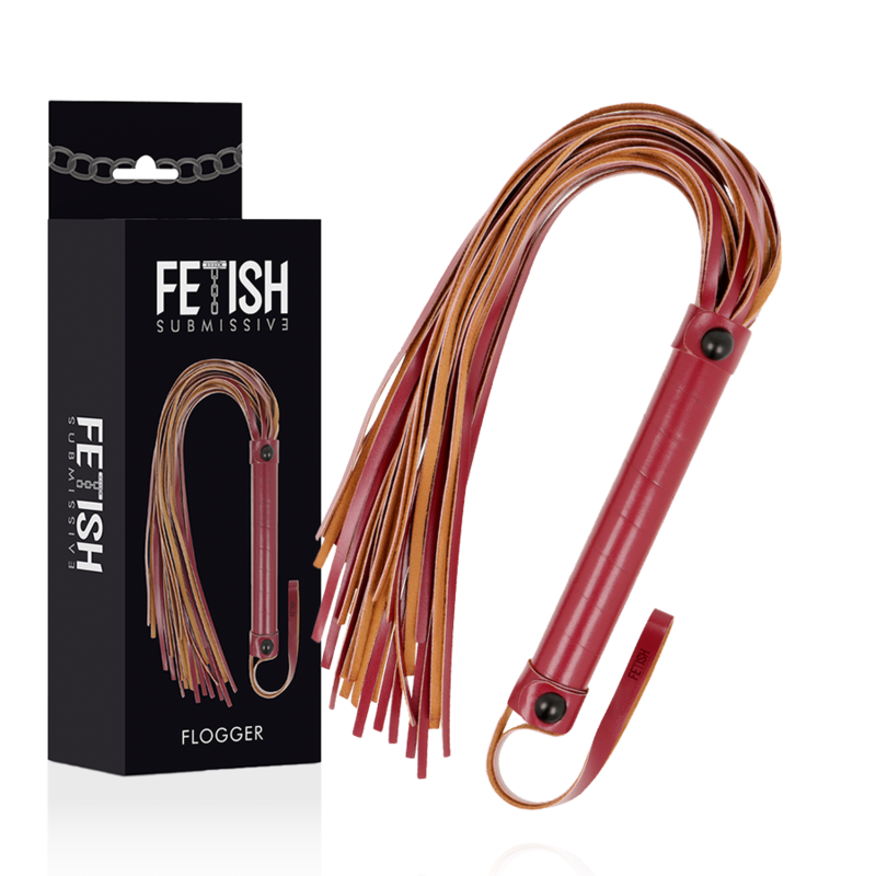 Fetish Submissive Dark Room – Chicote de Couro Vegano 28 cm