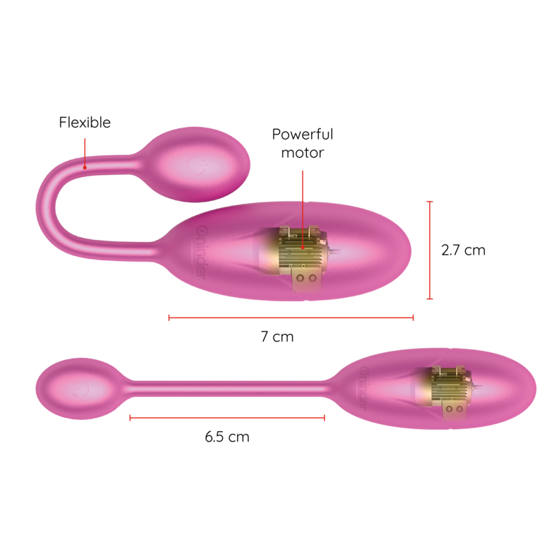 ONINDER – Ovo Vibratório Denver Rosa 7 x 2,7 cm (App Gratuito)