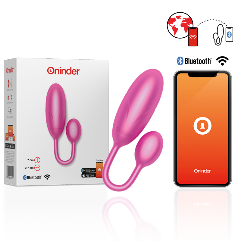 ONINDER – Ovo Vibratório Denver Rosa 7 x 2,7 cm (App Gratuito)