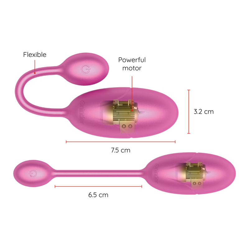 Oninder – Ovo Vibratório Tóquio com Controle por App (7,5 x 3,2 cm)