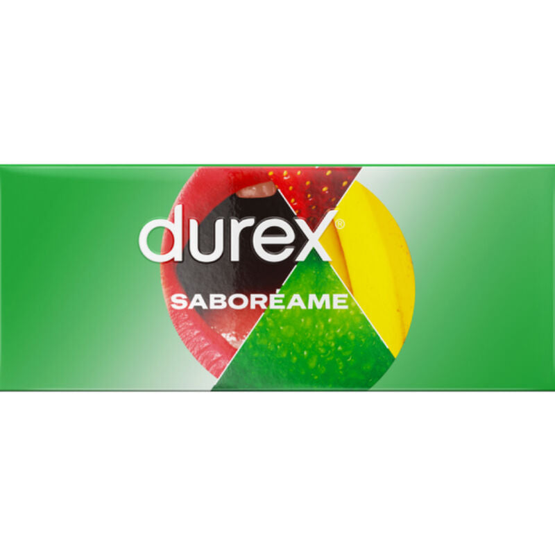 Caixa de preservativos DUREX Pleasure Fruits 144 unidades com sabores e cores variadas.