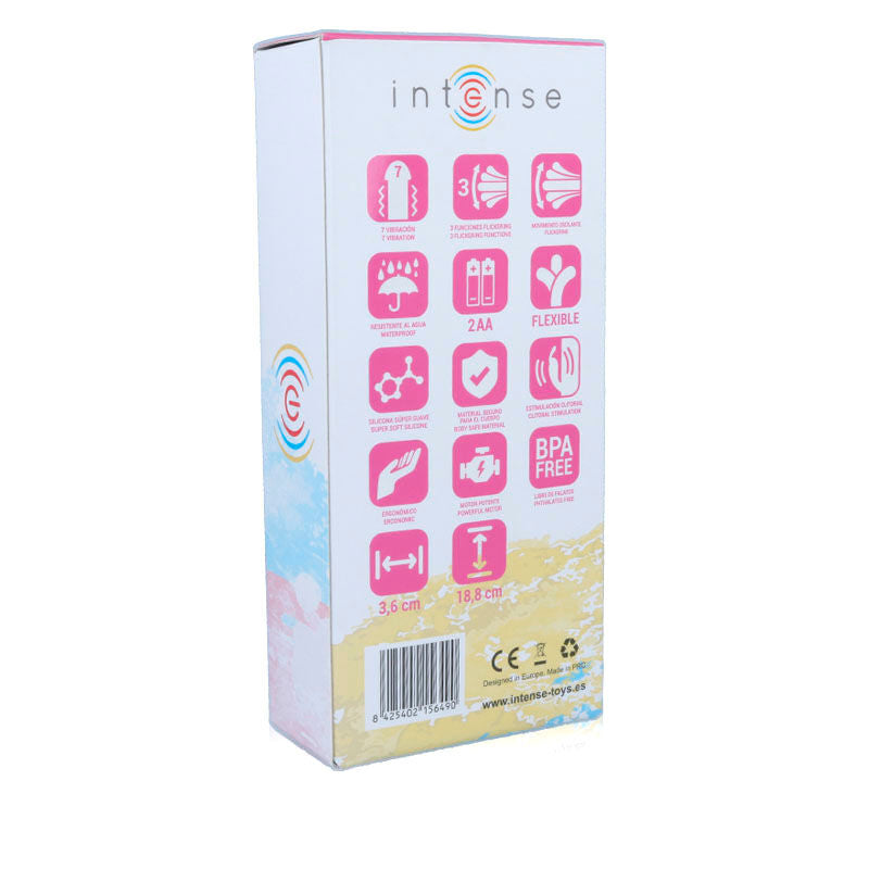 Vibrador Coelho Oscilante Susy Intense de Silicone Rosa, mostrando design ergonómico e estimulador clitoriano.