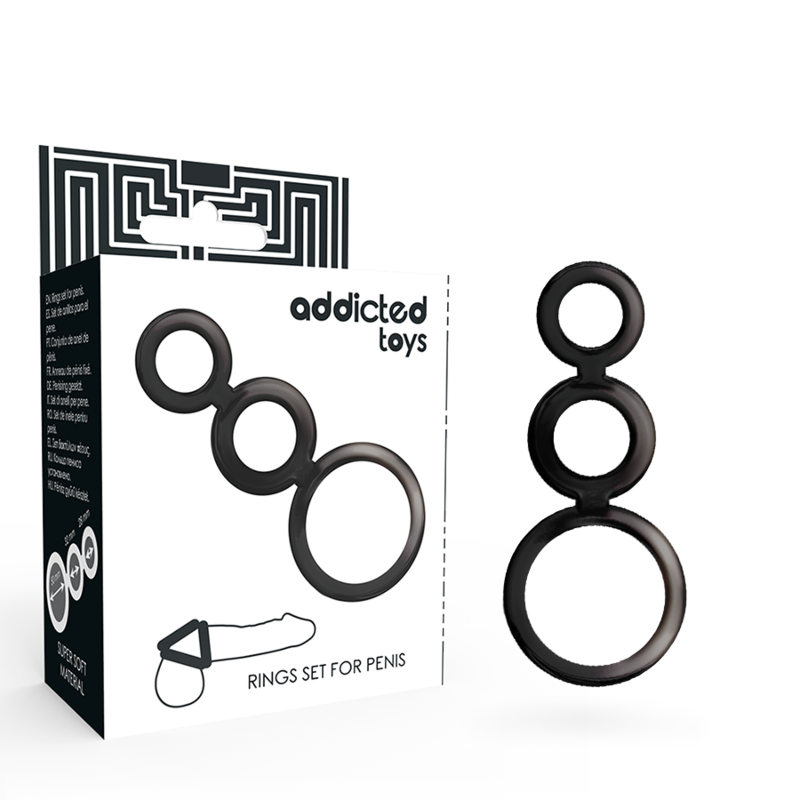 Addicted Toys – Conjunto de Anéis para Pênis Fumado