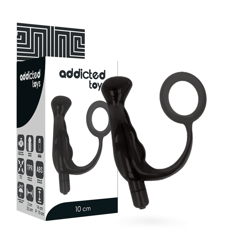 Addicted Toys – Vibrador Prostático Preto 10 cm