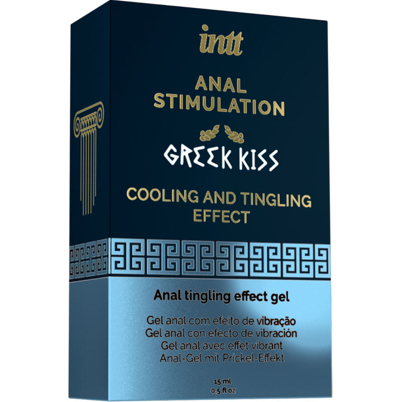 INTT Gel Estimulante Anal Beijo Grego Vibratório Refrescante Menta 15ml para prazer e estimulação anal.