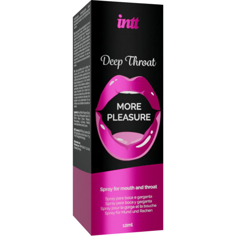 INTT Spray Oral Deep Throat Menta 12ml para prazer íntimo