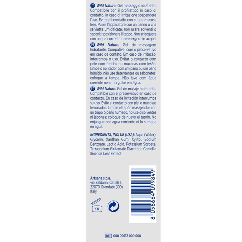 CONTROL Gel de Massagem Natureza Selvagem 3 em 1 200 ML para hidratação e prazer.