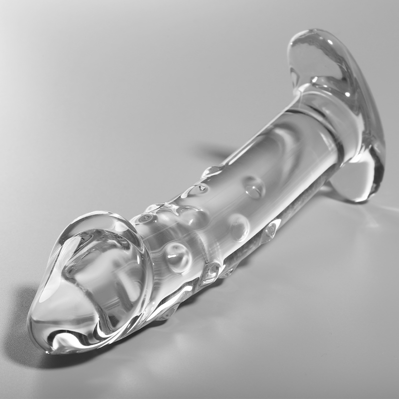 Dildo Modelo 19 de Vidrio Borosilicato Transparente 18.5 cm Ø 4 cm