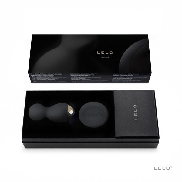 LELO HULA Beads Bolas de Prazer Rotativas C/ Controlo Remoto Pretas com detalhe das esferas e controlo.