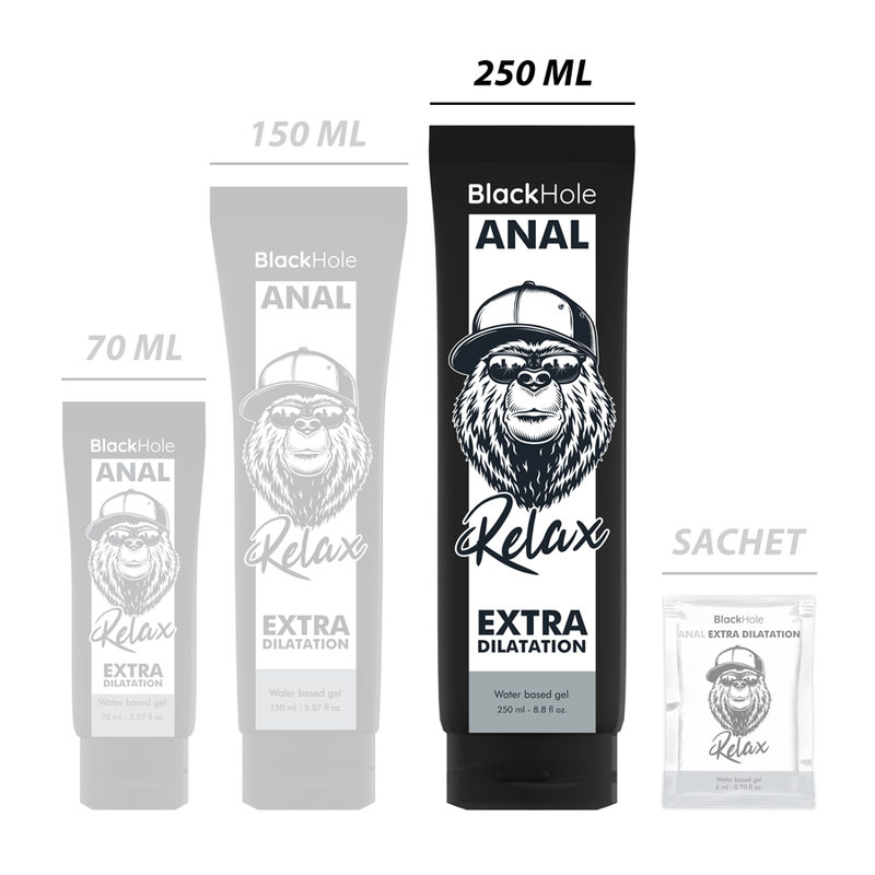 Gel Black Hole Dilatador Anal | Efeito Relaxante e Anestesiante - 250ml