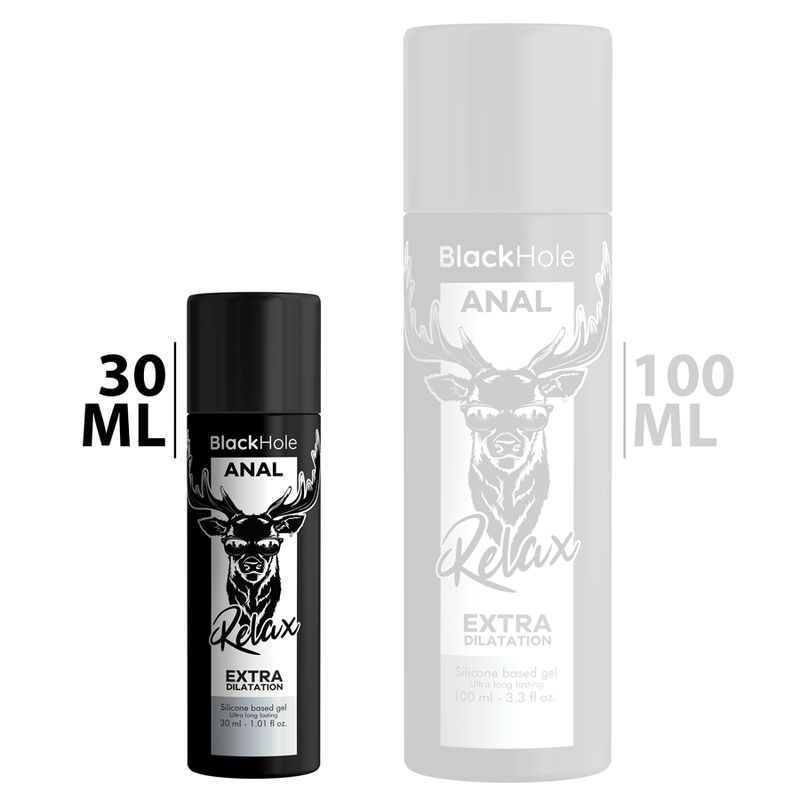 Embalagem do BLACK HOLE Gel Dilatador Anal Relaxante Base Silicone 300ml