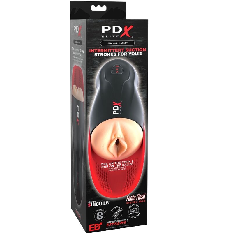 Masturbador Masculino Vagina Doble Vibración Pene y Testículos Fuck-O-Matic