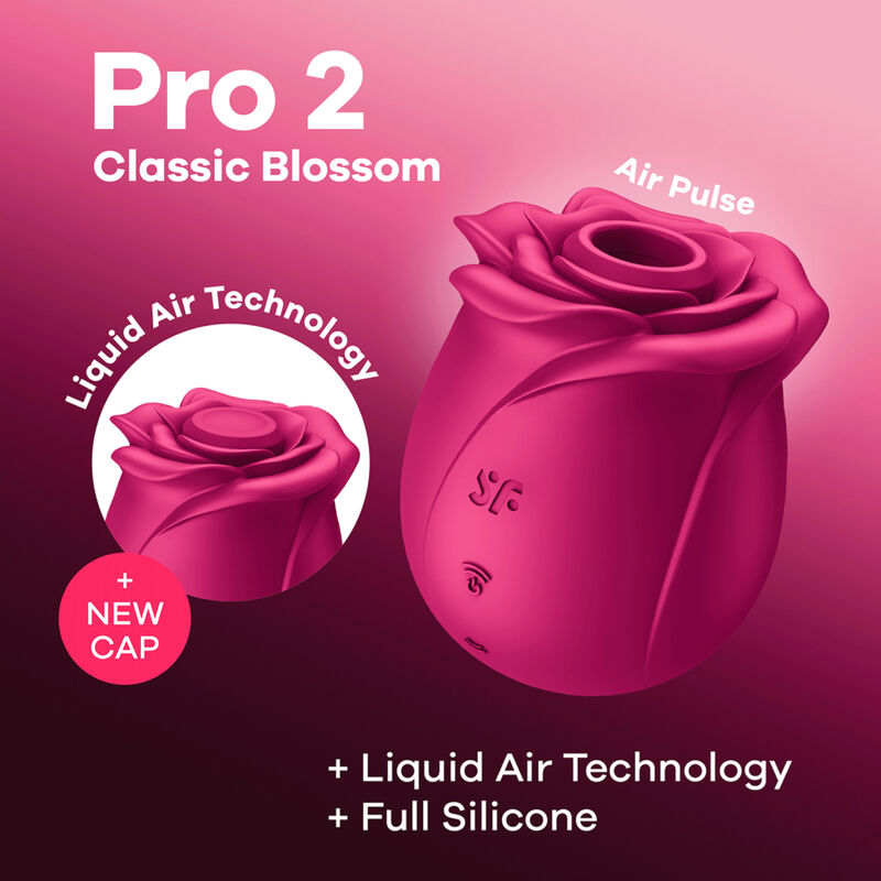 Satisfyer Pro 2 Classic Blossom | Vibrador de Pulso de Ar, Tecnologia Liquid Air e Design Floral