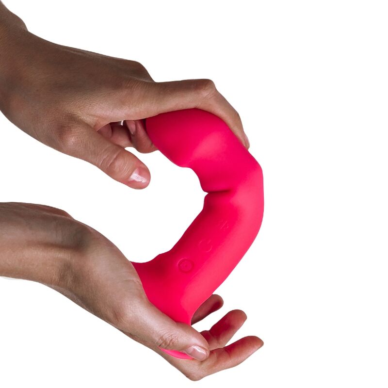 Vibrador de silicone Adrien Lastic Hitsens Vibe 2 rosa com dupla densidade e 10 modos de vibração.