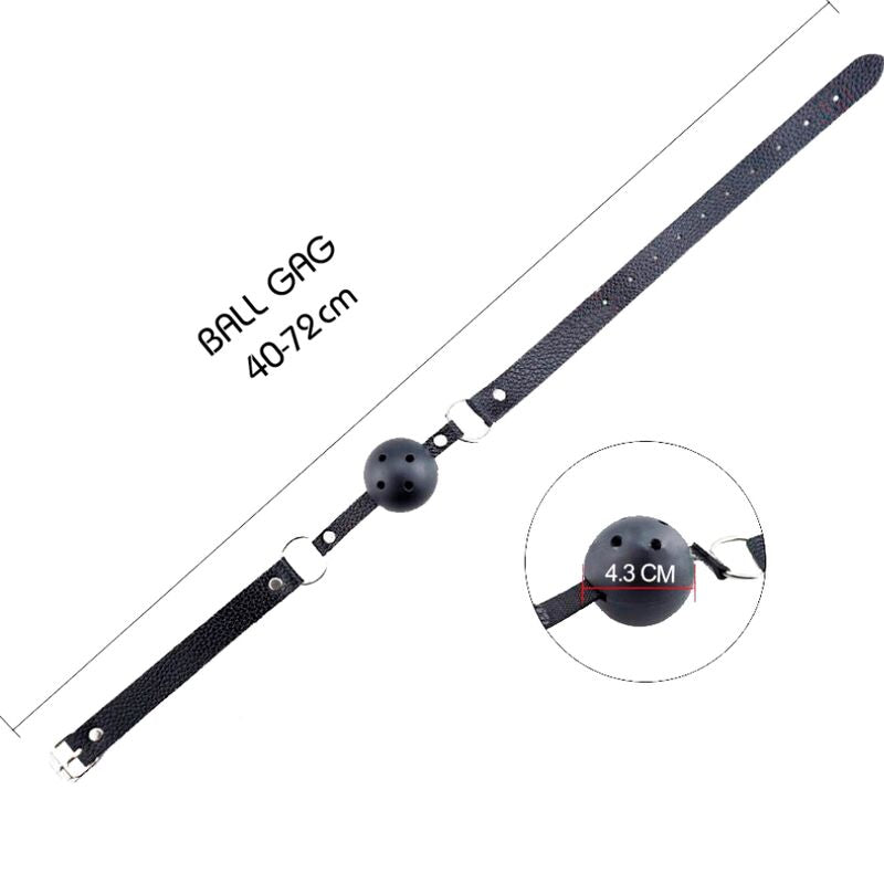 Mordaça Respirável ALIVE Discretion BDSM Preta, ideal para práticas consensuais e confortáveis.