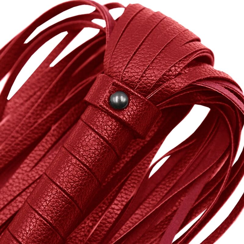 Chicote BDSM ALIVE de fantasia vermelho, ideal para jogos de poder e submissão.