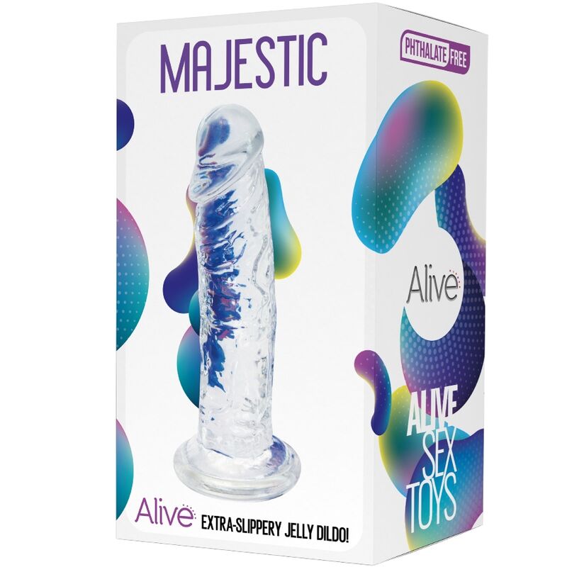 Pênis Realista Alive Majestic Transparente | Gelatina Hipoalergênica e À Prova d'Água - 14.7cm