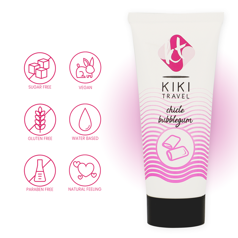 Kikí Travel – Goma de Morango Lubrificante 50 ml