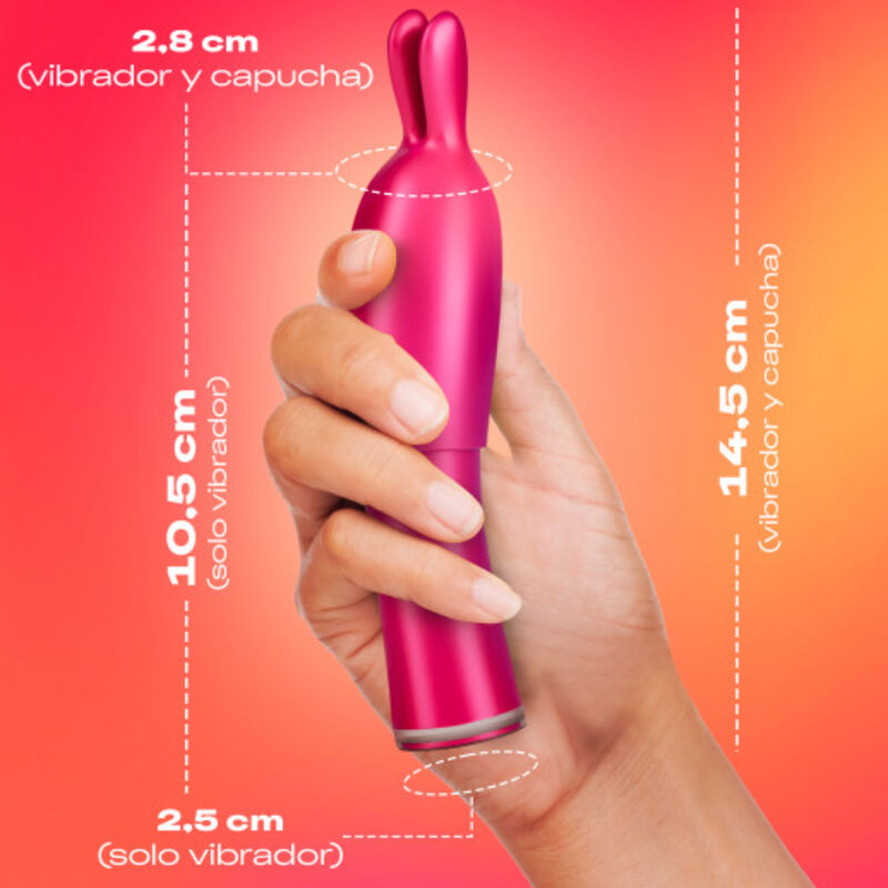 Vibrador DUREX Vibe & Tease Bunny multivelocidade com ponta estimuladora.