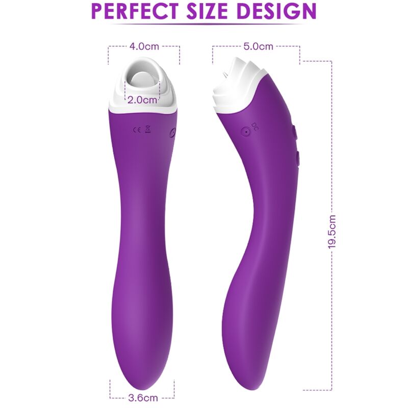 Vibrador Clitoriano e de Sucção ARMONY Fairyland roxo, mostrando seu design ergonómico e ponta de estimulação.