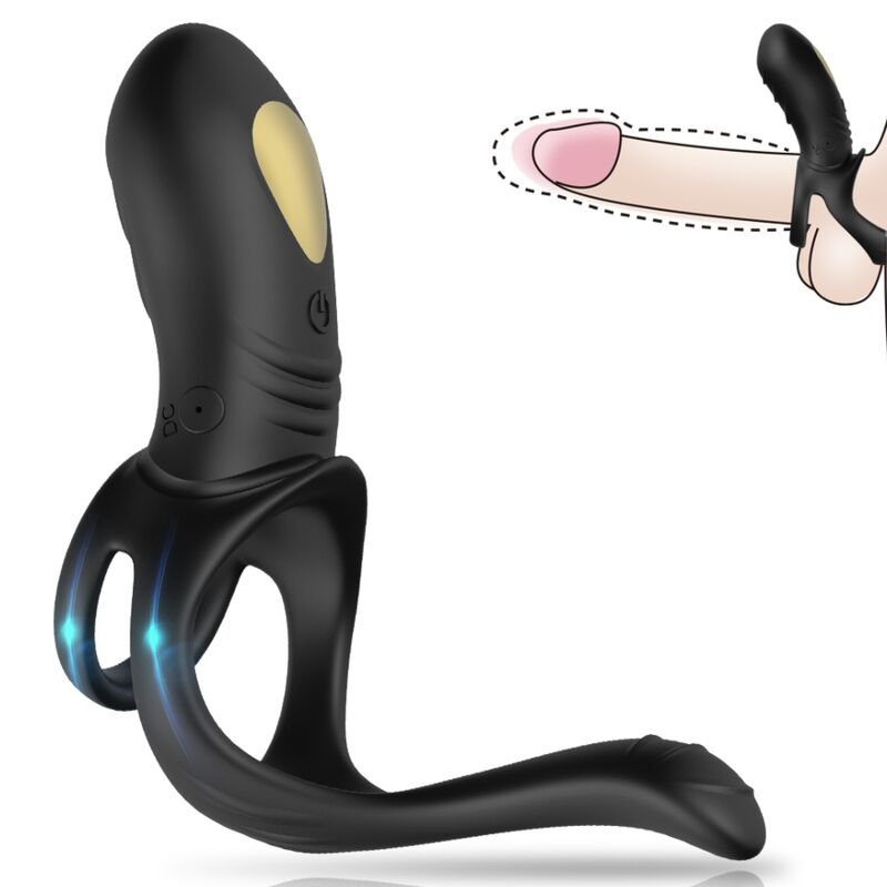Close-up of the ARMONY Joy Jumper vibrator ring and anal plug, showcasing its design and features.