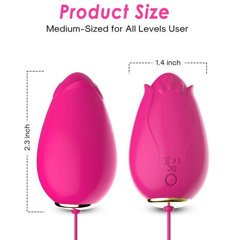 ARMONY Vibrador de Ovo Mandala G-Spot com Controle Remoto Fúcsia, mostrando o design ergonómico e a cor vibrante.