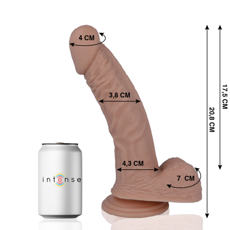 Mr. Intense – Dildo Realístico 20,8 x 3,8 cm com Ventosa