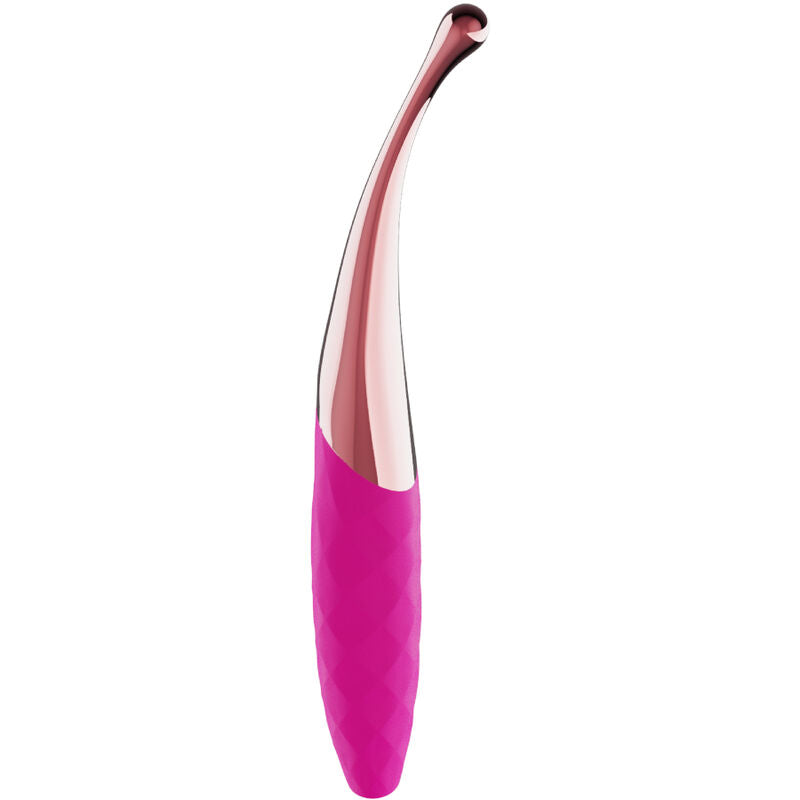 Vibrador Armony Nana fúcsia em silicone com 36 padrões de vibração para prazer versátil.