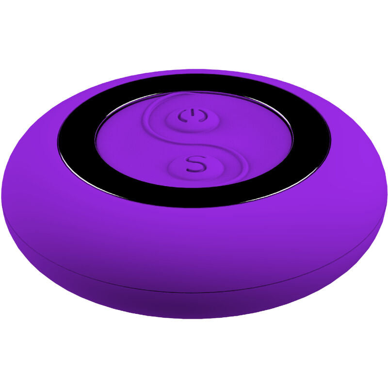Ovo vibrante Armony violeta com controle remoto, exibindo seu design ergonómico e material de silicone macio.
