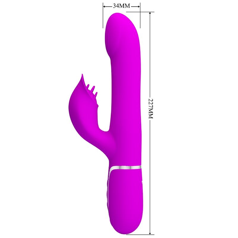 Vibrador Coelho PRETTY LOVE Pérolas Violeta para estimulação clitoriana e ponto G.