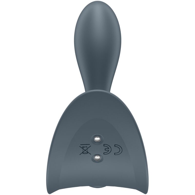 Close-up do Satisfyer Vibrador Plug Anal Absolute Beginners 2 Preto para Iniciantes, mostrando o design ergonómico e material de silicone.