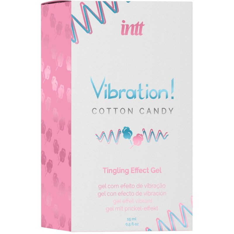 INTT Gel Vibrador Líquido Estimulante Algodão Doce 15 ML para sensações intensas.