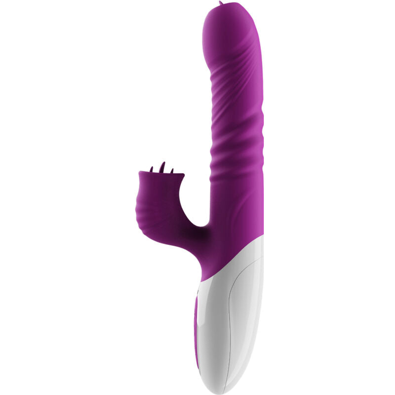 Vibrador ARMONY Língua Dupla com Impulso e Efeito de Calor em fúcsia.