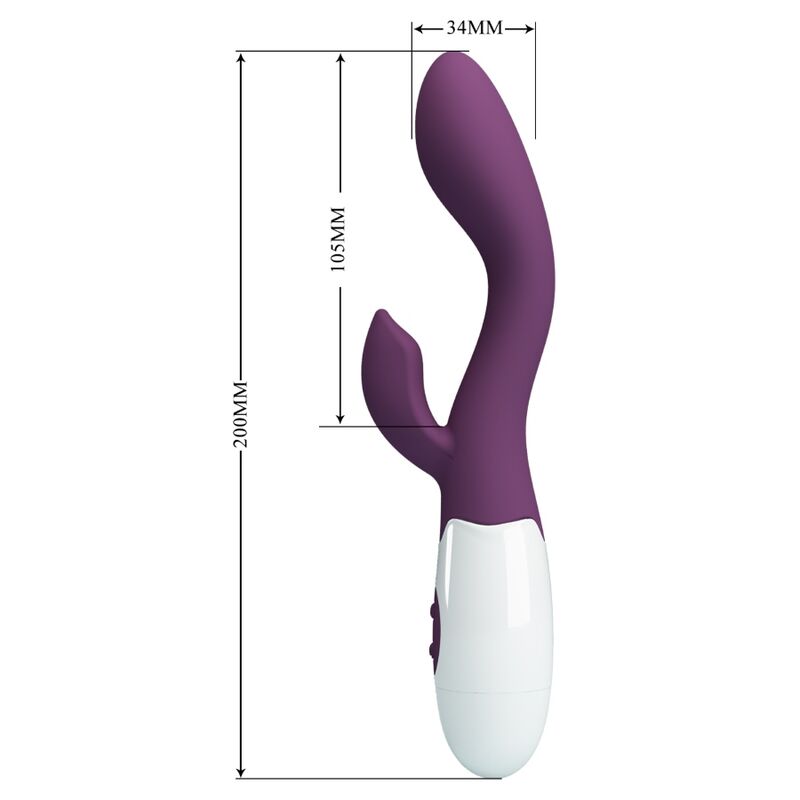 PRETTY LOVE Vibrador G-Spot e Clitoriano Brilhante Roxo em destaque